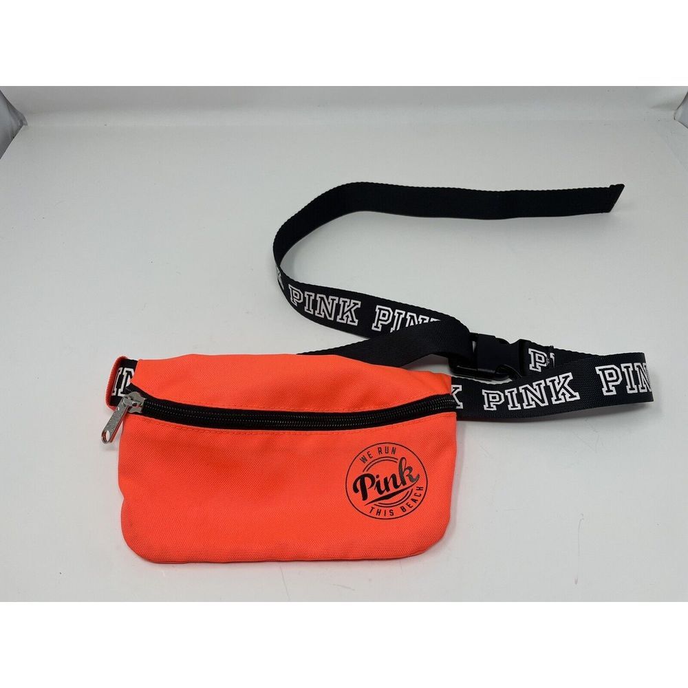 Victoria's Secret PINK Belt Bag‎ Fanny Pack Neon Pink & Black One Size Fits Most